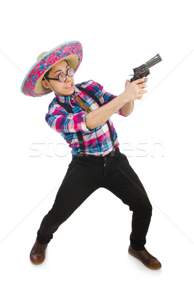 Funny mexican with sombrero in concept Stock photo © Elnur