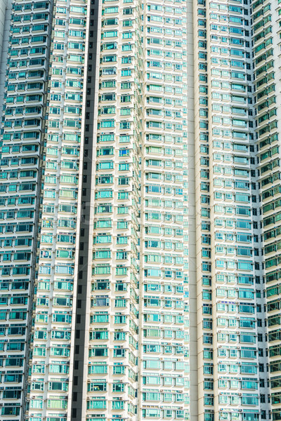 Mieszkaniowy budynku Hongkong niebo podróży budynków Zdjęcia stock © Elnur