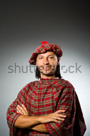 Funny scotsman with smoking pipe Stock photo © Elnur