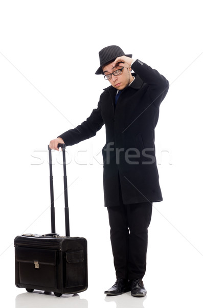 Young man holding bags isolated on white Stock photo © Elnur