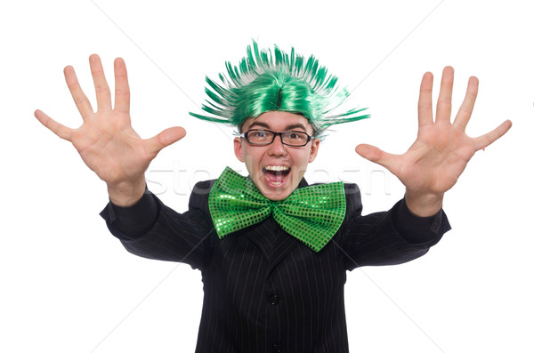 Funny man with mohawk hairstyle Stock photo © Elnur