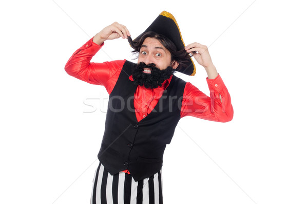 Funny pirate isolated on the white Stock photo © Elnur