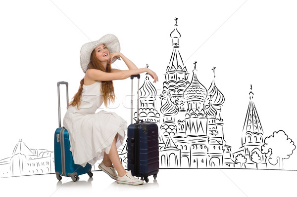 Young girl in concept of tourism to Russia Stock photo © Elnur