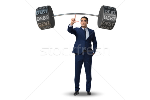 Businessman under heavy burden of debt Stock photo © Elnur