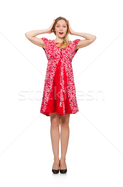 Emotional woman isolated on the white Stock photo © Elnur