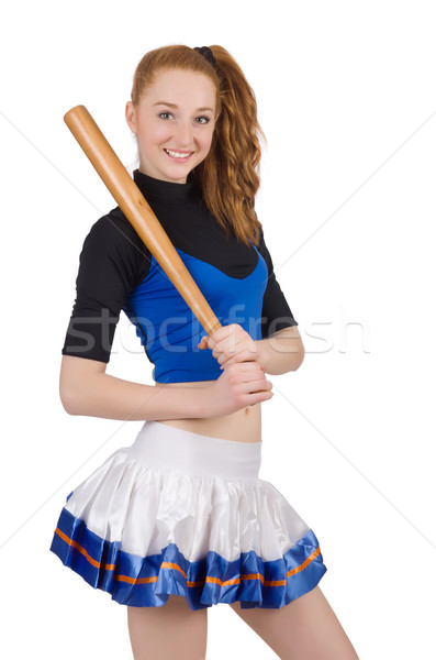 Cheerleader isolé blanche femme sourire école [[stock_photo]] © Elnur