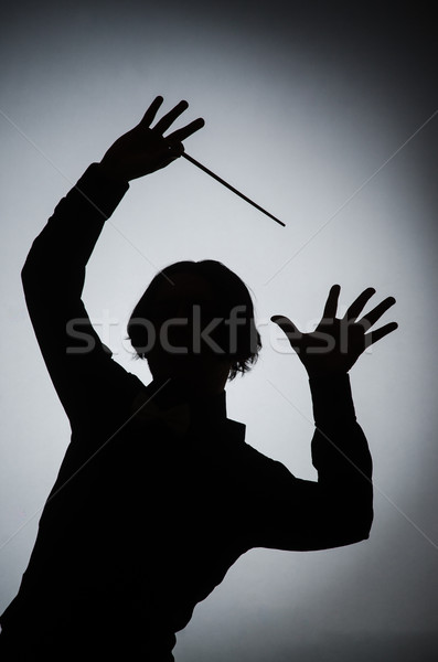 Funny musikalische Hand Hintergrund Kunst schwarz Stock foto © Elnur