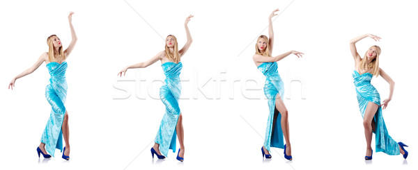Stock photo: Fashion concept with tall model on white