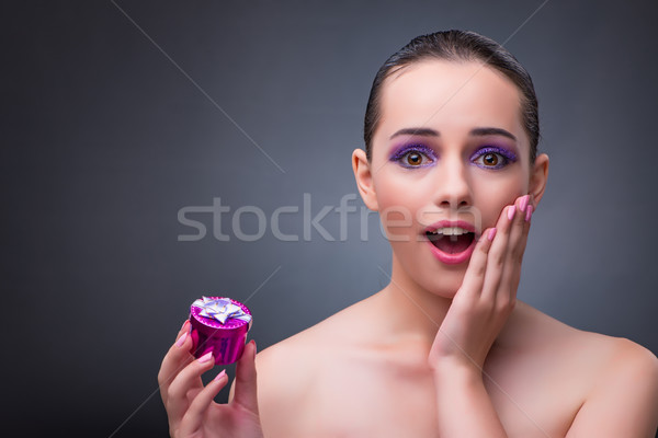 The young woman receiving small giftbox Stock photo © Elnur