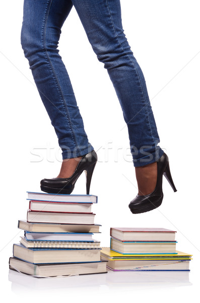 Climbing the steps of knowledge - education concept Stock photo © Elnur
