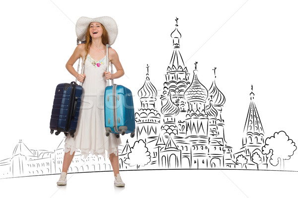 Young girl in concept of tourism to Russia Stock photo © Elnur