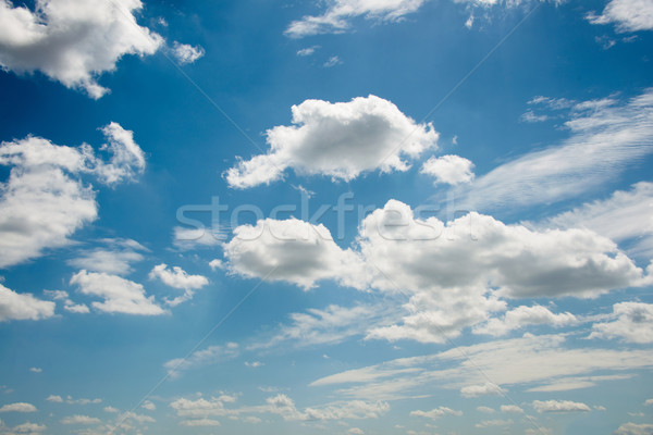 Cloudscape of bright blue sky Stock photo © Elnur