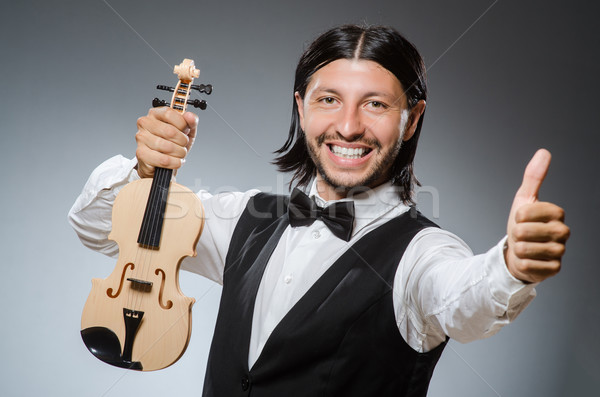 Сток-фото: смешные · скрипка · скрипки · игрок · музыкальный · человека