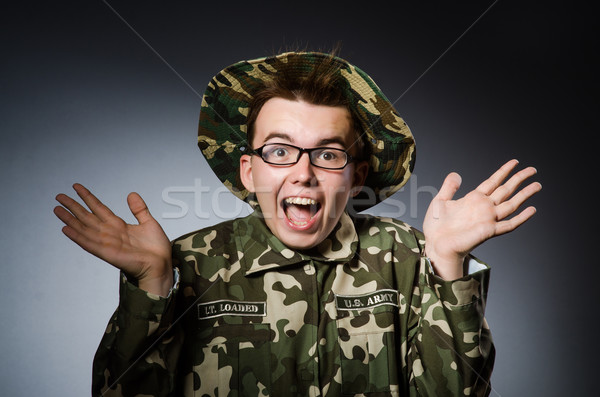 Сток-фото: смешные · солдата · военных · человека · зеленый · войны