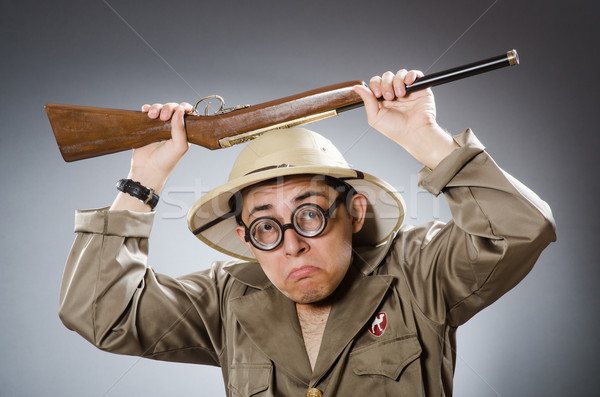 Funny hunter in hunting concept Stock photo © Elnur
