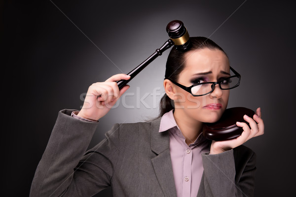 The woman judge with gavel in justice concept Stock photo © Elnur