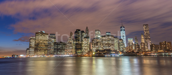 View of lower Manhattan from Brooklyn Stock photo © Elnur