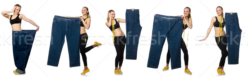 Composite photo of woman in dieting concept Stock photo © Elnur