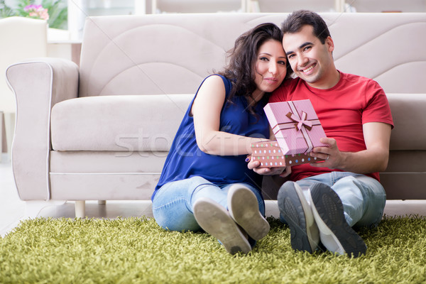 Young couple family expecting a baby Stock photo © Elnur