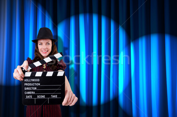 Mujer gangster película película fondo seguridad Foto stock © Elnur