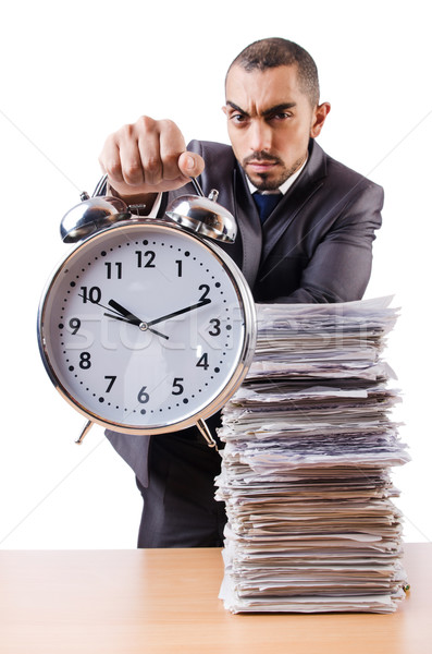 [[stock_photo]]: Homme · pas · réunion · horloge · travaux