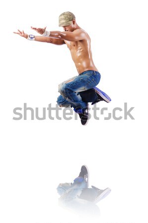 Dansçı dans yalıtılmış beyaz adam moda Stok fotoğraf © Elnur