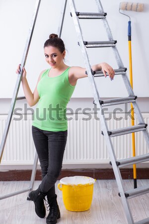 Young woman in sports concept isolated on white Stock photo © Elnur