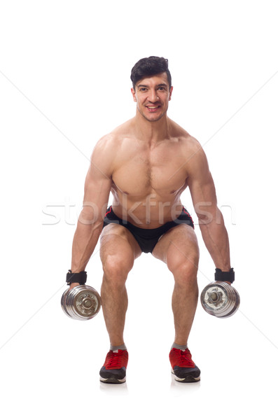 Muscular man isolated on the white background Stock photo © Elnur