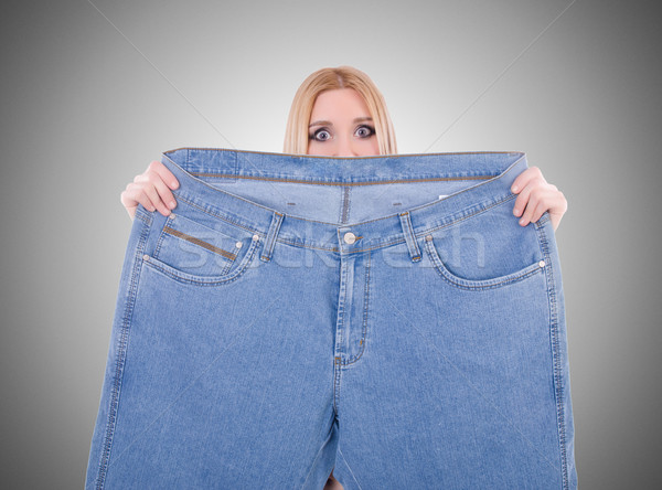 Régime jeans heureux fitness exercice jeunes Photo stock © Elnur