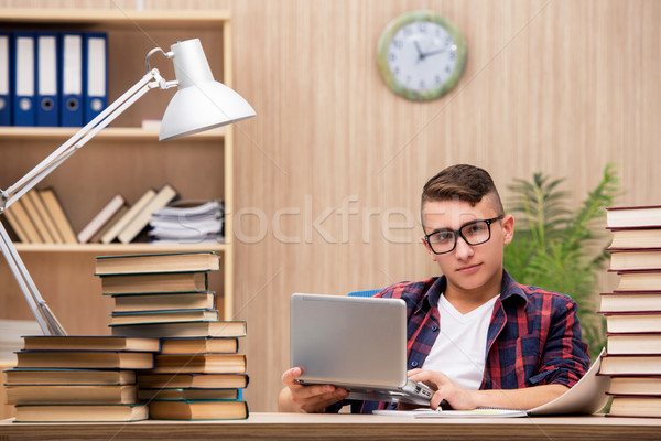Young student preparing for school exams Stock photo © Elnur