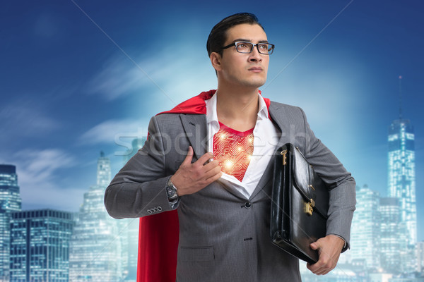 Superhero preparing to save the city Stock photo © Elnur