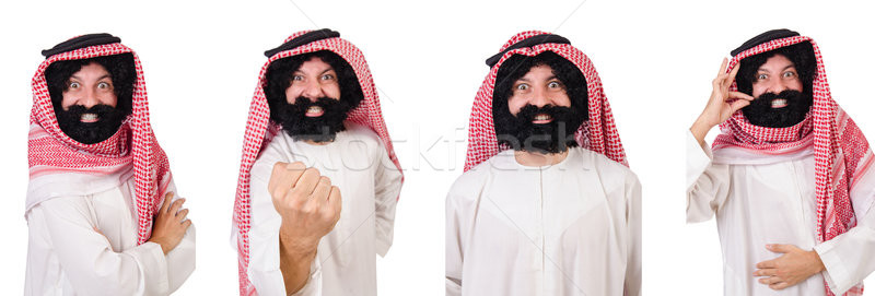 Bearded arab isolated on white background Stock photo © Elnur