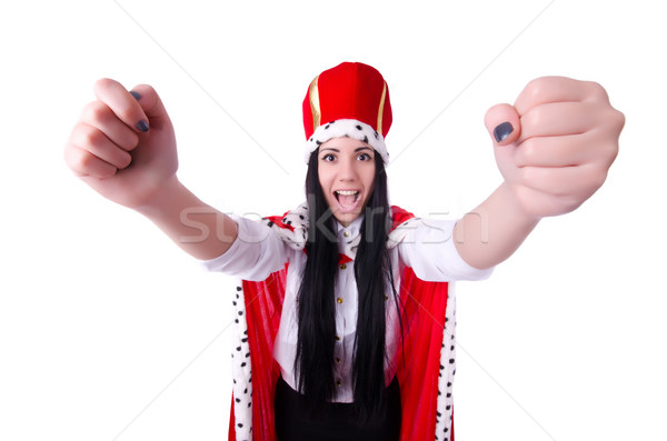 Stock photo: Queen businesswoman in business concept