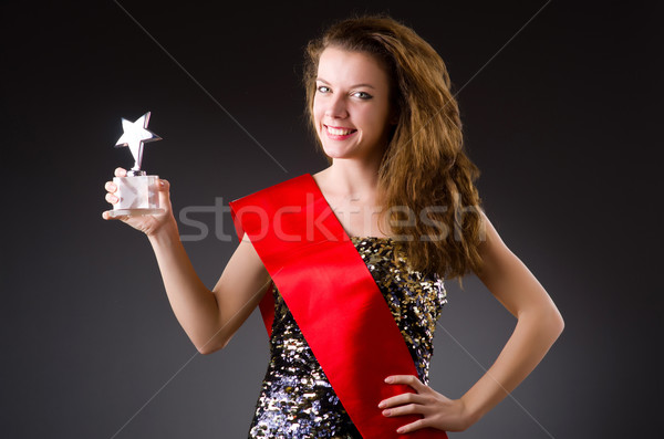 Woman winning the beauty contest Stock photo © Elnur