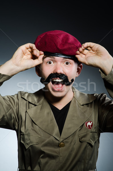 Funny soldier in military concept Stock photo © Elnur