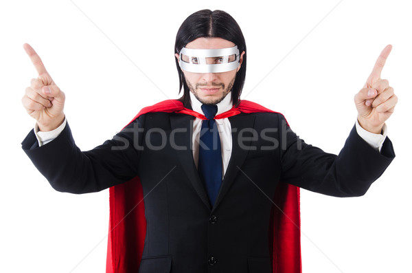 [[stock_photo]]: Homme · rouge · vêtements · drôle · costume