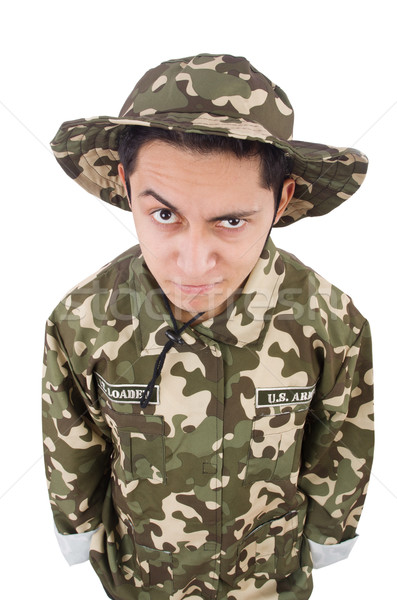 Funny soldier in military concept Stock photo © Elnur