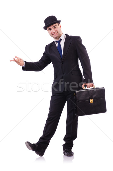 Funny businessman isolated on white Stock photo © Elnur