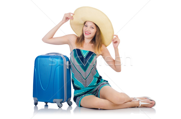 Woman with suitacases preparing for summer vacation Stock photo © Elnur