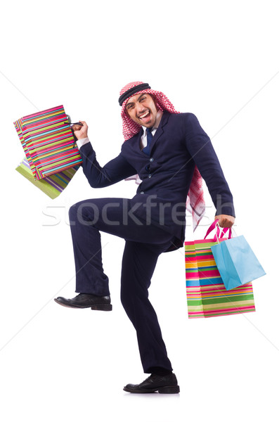 Arab Mann Warenkorb Geschenke weiß Business Stock foto © Elnur