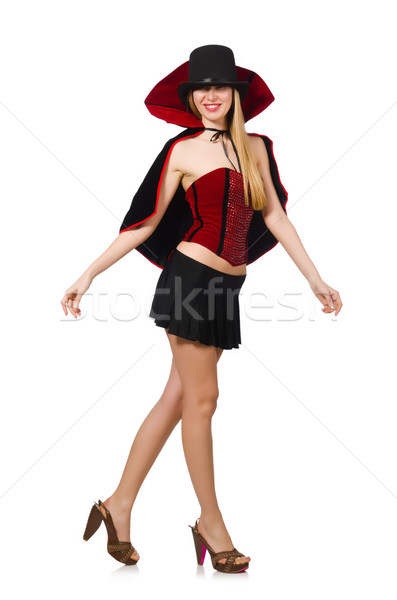 Woman magician isolated on white Stock photo © Elnur