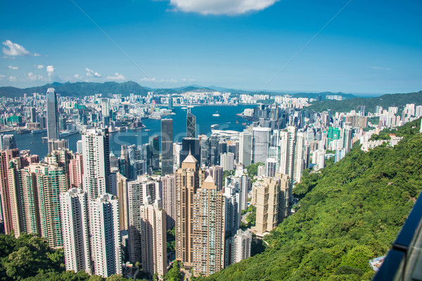 Сток-фото: мнение · Гонконг · небе · воды · здании