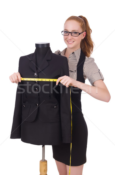 Woman tailor isolated on white Stock photo © Elnur