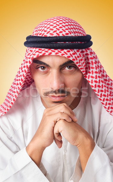 Young arab isolated on the white Stock photo © Elnur