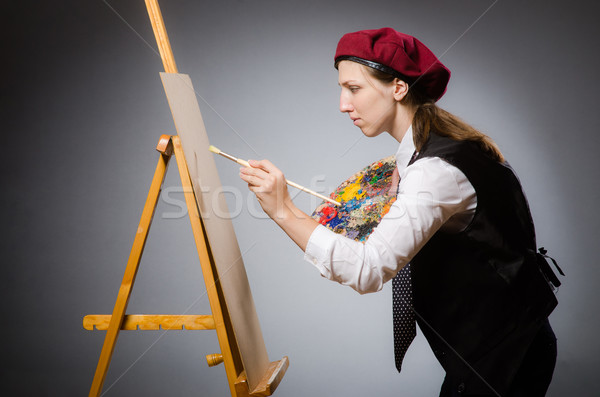 Woman artist in art concept Stock photo © Elnur