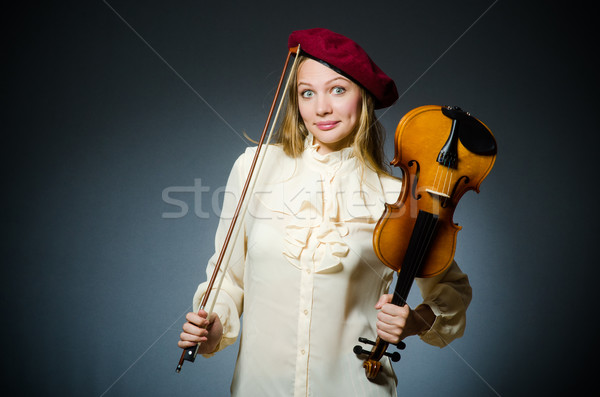 Mulher violino jogador musical concerto soar Foto stock © Elnur