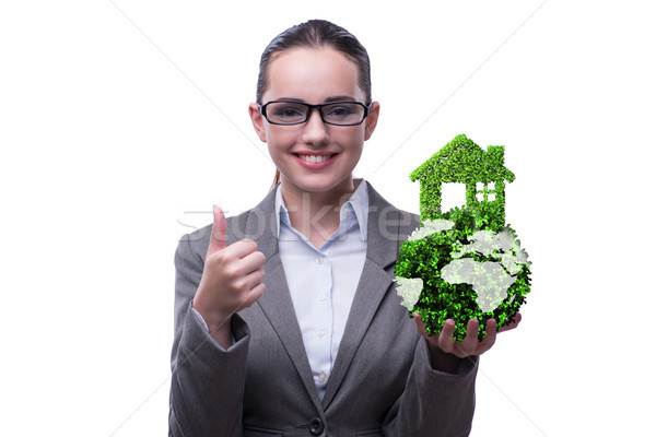 Stock photo: Businesswoman in recyling sustainable business concept