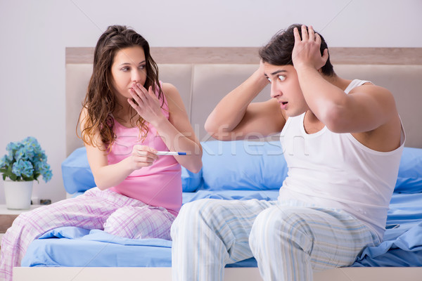 Stock photo: Man husband upset about pregnancy test results