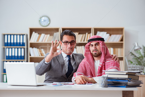 Diverse business concept with arab businessman Stock photo © Elnur