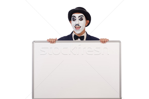 Funny man with blank board Stock photo © Elnur